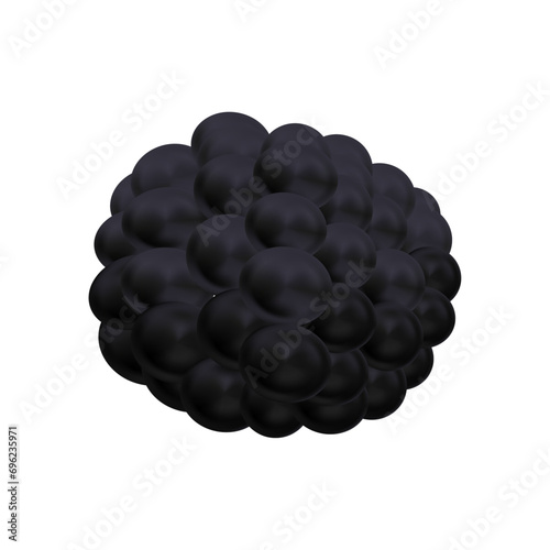 Vector blackberry. sweet fruit. forest berry. 3d icons set. realistic illustration