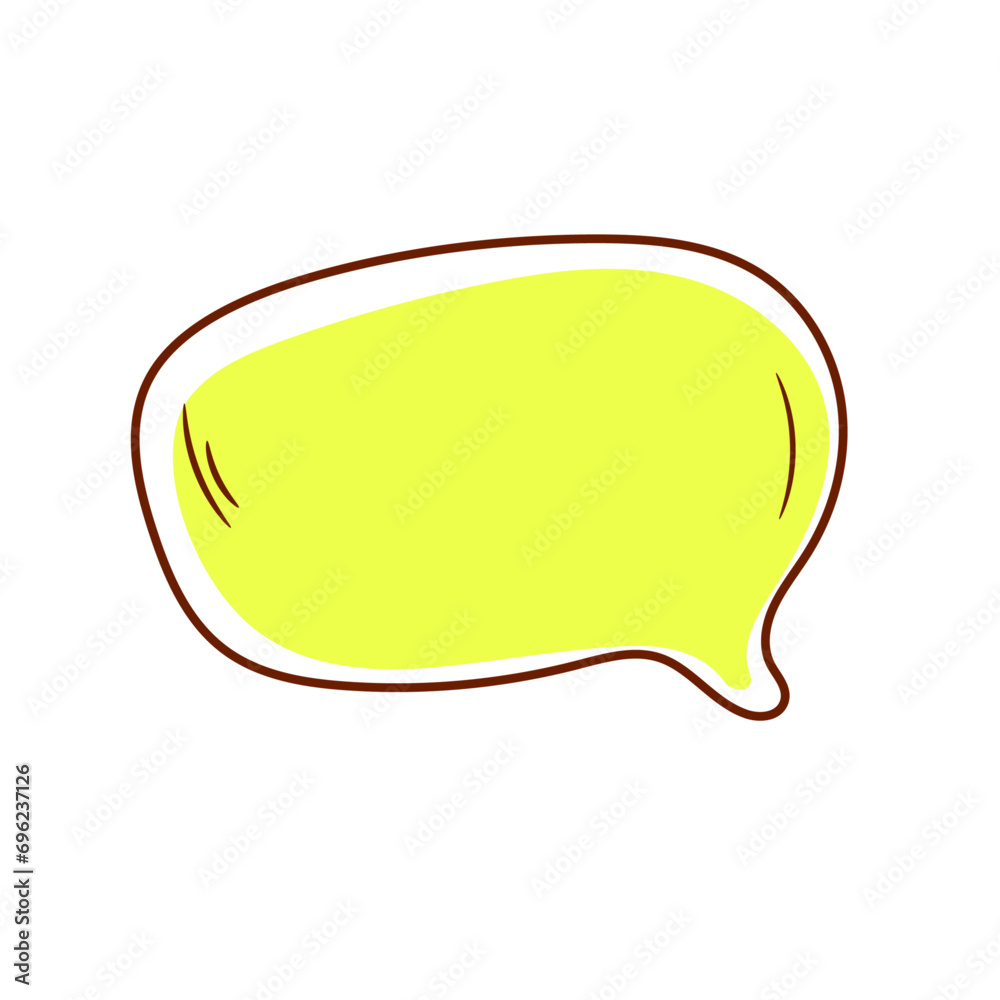 Vector hand drawn speech bubble on white backgrounf Vector hand drawn speech bubble on white backgrounf