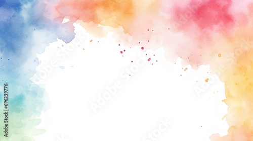low purity tone, Vector watercolor art frame background. generative AI