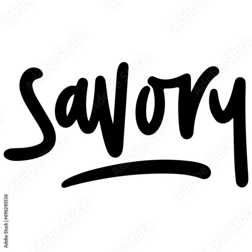 Savory, Food Branding Logotype, Aesthetic Typography for Food Product