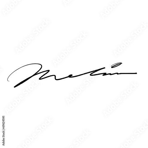 Letter M abstract signature ideas. Vector illustration with black writing and alpha channel.