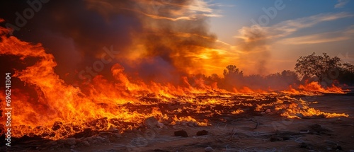 Heat and wind act as fuel for the fire..