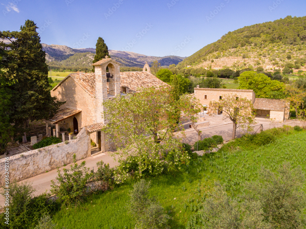 iglesia de Sant Miquel, siglo XIII , Pla de Tel, Campanet , Mallorca, balearic islands, Spain