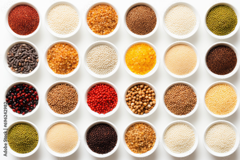 Healthy superfoods and cereals. Concept for healthy food and natural organic food. Healthy superfoods and cereals. Concept for healthy food and natural organic food.