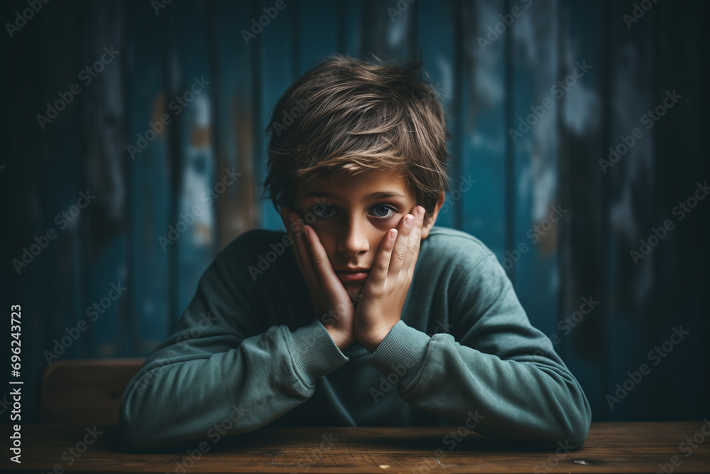 A Sad and Depressed young boy being Harassed and Bullied by Her Parents or classmates. Tenen problems. Domestic Violence and Emotional Abuse A Sad and Depressed young boy being Harassed and Bullied by Her Parents or classmates. Tenen problems. Domestic Violence and Emotional Abuse