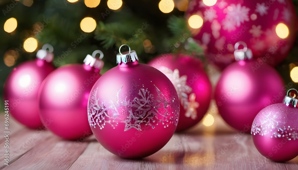 christmas decoration on red