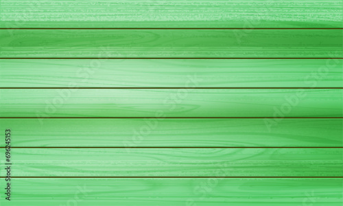 Vector green wood texture of wood wall for background