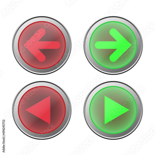 Free Download Previous and Next Web button set. Button with arrow icon. Vector Illustration - GFXLoad