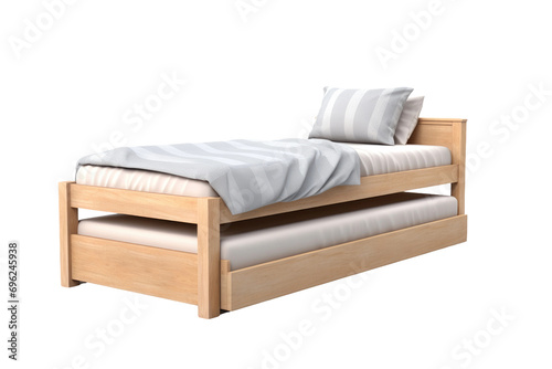 Compact Trundle Bed Design Isolated On Transparent Background photo