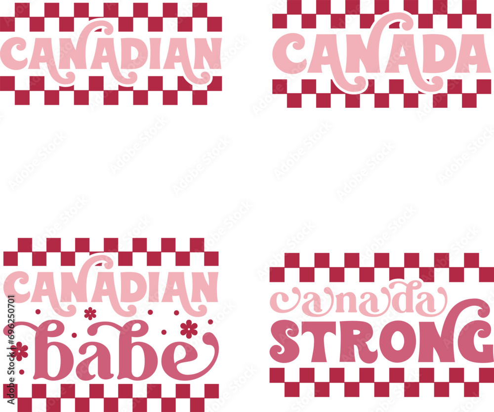 Obraz premium Canada retro svg design bundle and digital download