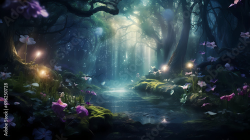 Whispering Woods of Enchantment: A Luminous Journey into Fairy-Tale Fantasy © Manuel