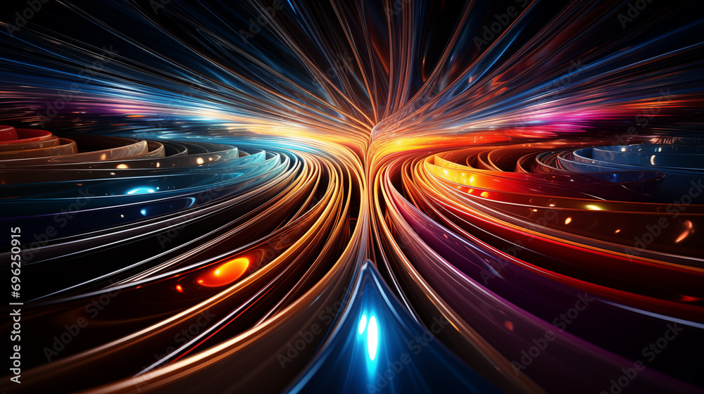 Radiant Ripples: Vivid Colorful Concentric Rays. Generative AI Radiant Ripples: Vivid Colorful Concentric Rays. Generative AI