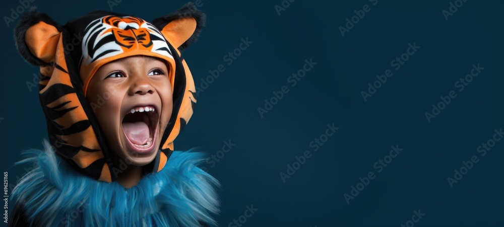 Naklejka premium The Ultimate Roar, Fictional Character Created by Generative AI. 