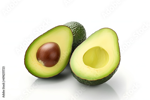 avocado isolated on white background. 