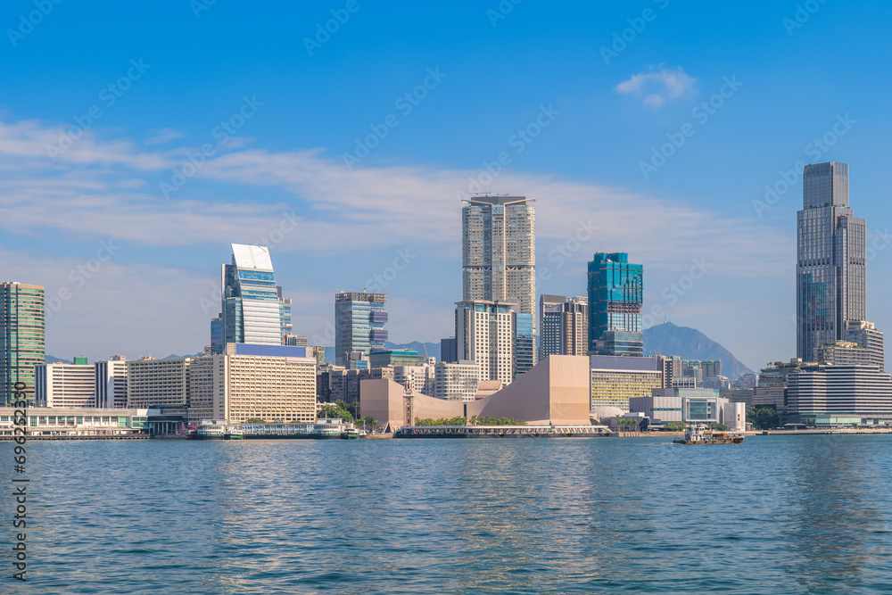 Scenery of Victoria harbor at Kowloon, Hong Kong, China Scenery of Victoria harbor at Kowloon, Hong Kong, China