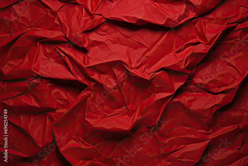 red crumpled paper background