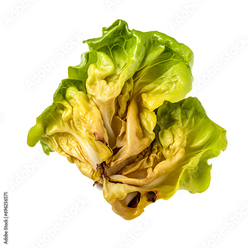 Decay of Freshness Rotten Butter Head Lettuce Illustrating Unhealthy Eating Habits | Kitchen Spoiled Ingredient, Generative Ai