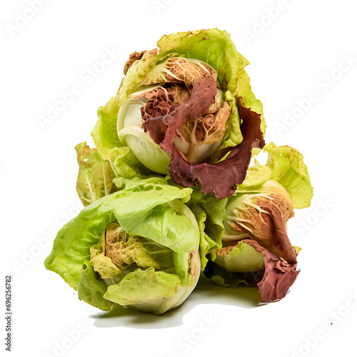 Decay of Freshness Rotten Butter Head Lettuce Illustrating Unhealthy Eating Habits | Kitchen Spoiled Ingredient, Generative Ai