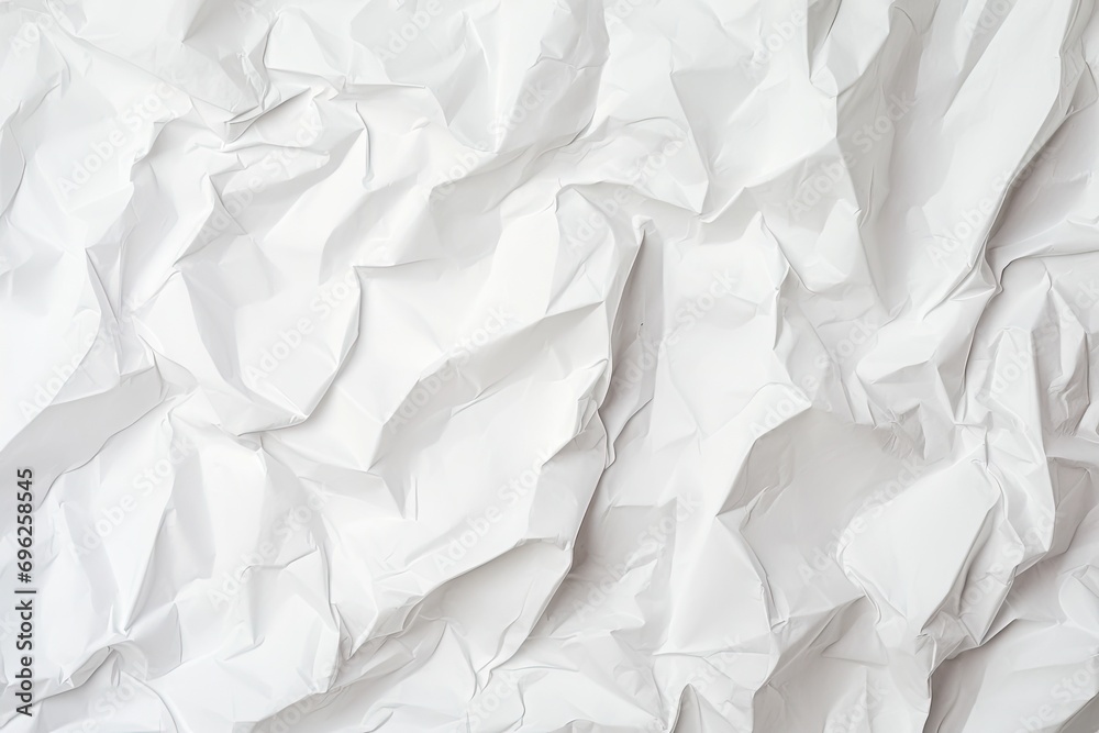 Fototapeta premium white crumpled paper background