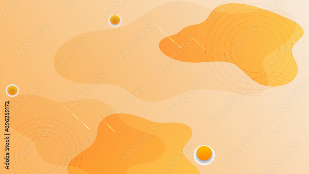 Orange abstract background with fluid gradient wavy shapes