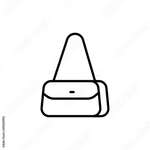 Handbag outline icons, minimalist vector illustration ,simple transparent graphic element .Isolated on white background