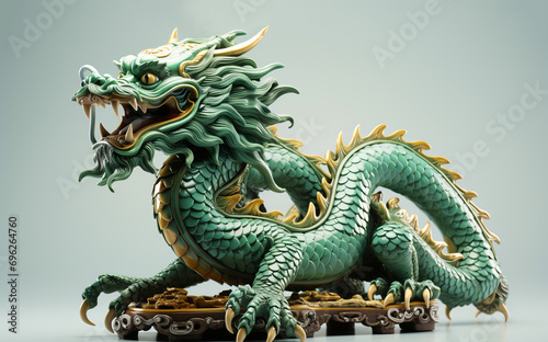 Green dragon  symbol of Chinese New Year 2024