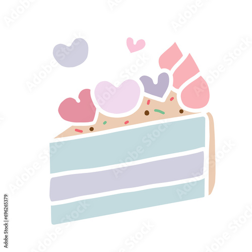 Cheese cake with hearts 