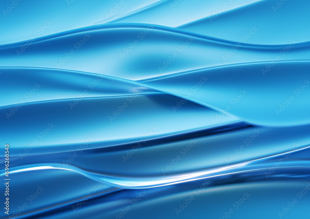 Fototapeta premium 綺麗な水色のウェーブ背景テクスチャー