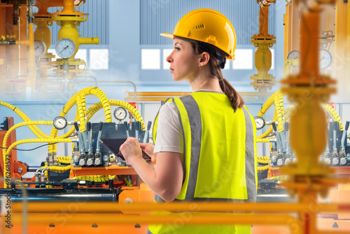 Woman employee of chemical ...