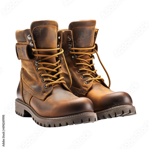 Beautiful Hiking Boots Isolated On transparent Background
     