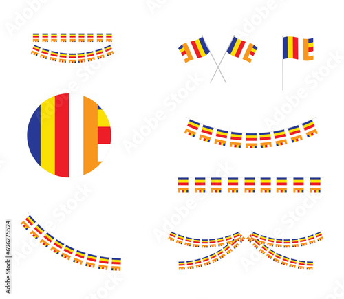 Buddhist flags, bunting flags