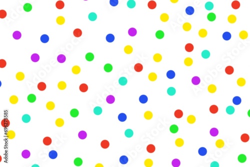 Yellow, green, pink and orange many more dots background