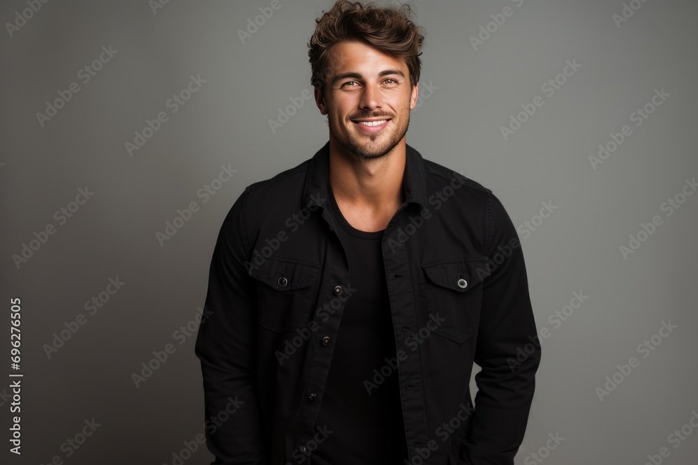 Attractive young man smiling for the camera A fictional character created by Generated AI. Attractive young man smiling for the camera A fictional character created by Generated AI.