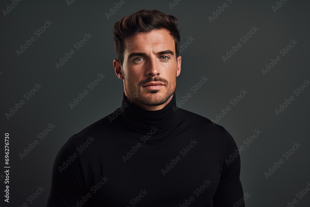 Fototapeta premium Stylish and Focused Young Businessman A fictional character created by Generated AI. 