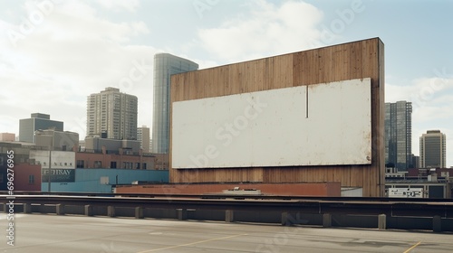 Large plain white billboard for writing, with a house in the background. billboards, marketing.