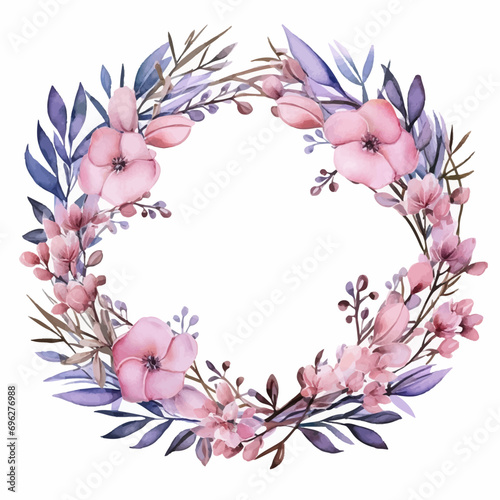 flower, frame, floral, pink, flowers, nature, border, spring, vector, blossom, leaf, illustration, design, plant, card, pattern, decoration, summer, art, butterfly, branch, beauty, flora, ornament, pu
