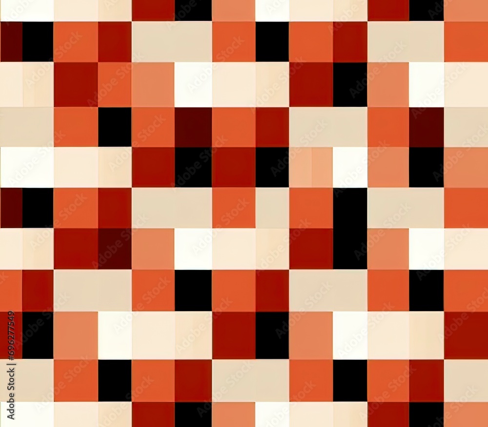 red and black chess board, 
Checkered Seamless Pattern