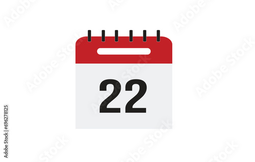 Calendar flat icon for websites and graphic resources. Important date. vector illustration of calendar with specific day .