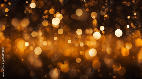 Blurred Golden Lights Creating a Mysterious Glow