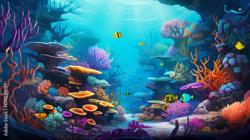 Ocean's Hidden Paradise: A Vibrant Journey through an Underwater Coral Wonderland