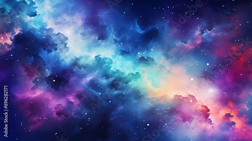 Galactic Dreamscape  A Symphony of Stardust and Iridescent Colors