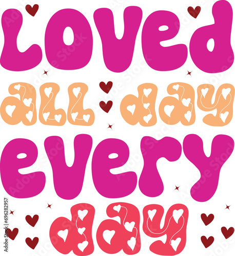 retro valentine's day svg design cut file