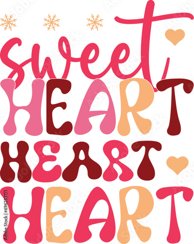 retro valentine's day svg design cut file