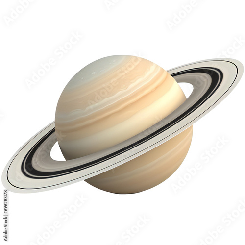 Astronomy planet Saturn, isolated on transparent photo