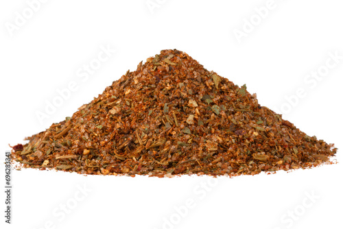 Seasoning for barbecue isolated on a transparent background.