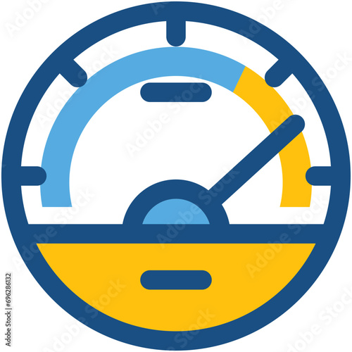 Speedometer Colored Vector Icon
