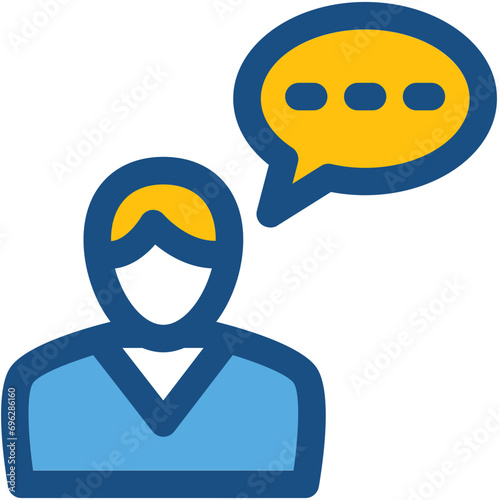 Talking Colored Vector Icon