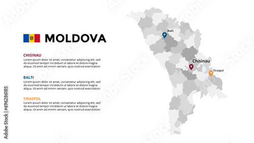 Moldova Infographic maps for countries elements design for presentation, can be used for presentation, workflow layout, diagram, annual report, web design.
