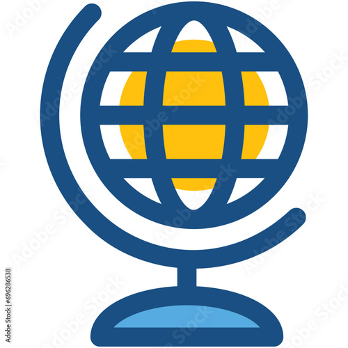 Table Globe Colored Vector Icon