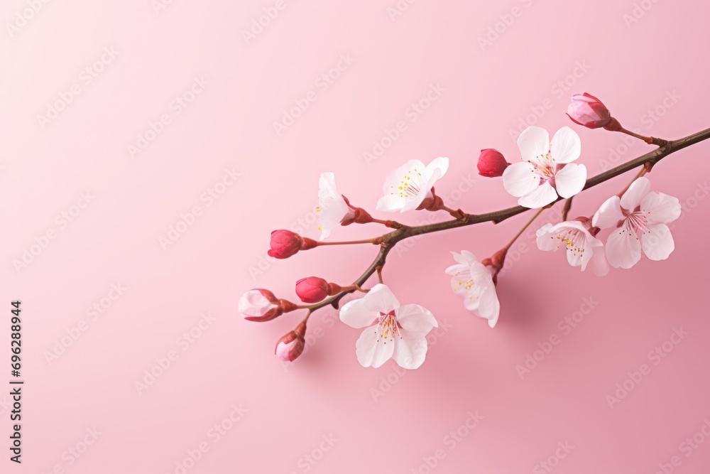 delicate cherry blossoms, dreamy pink spring background with ample copy space for creative designs